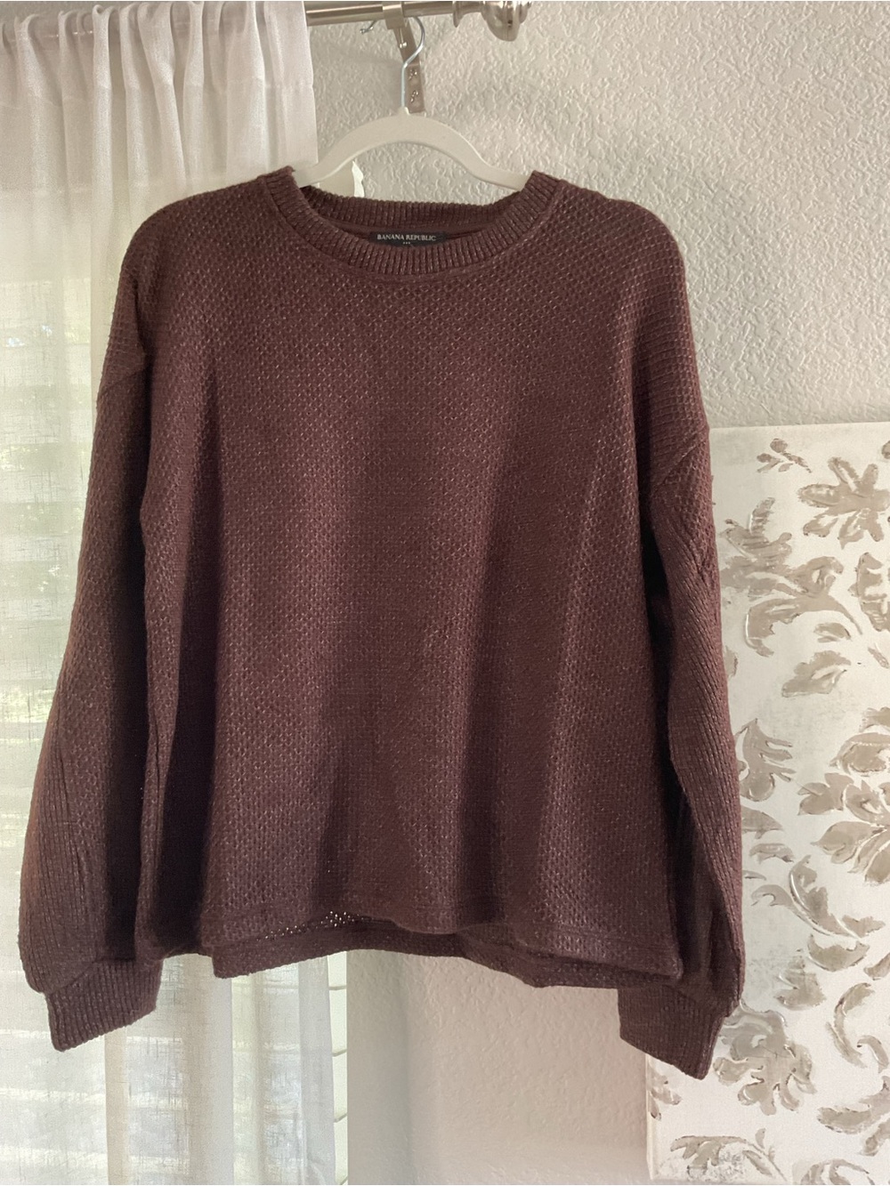 Banana Republic Women's Chocolate Brown Crewneck Sweater
